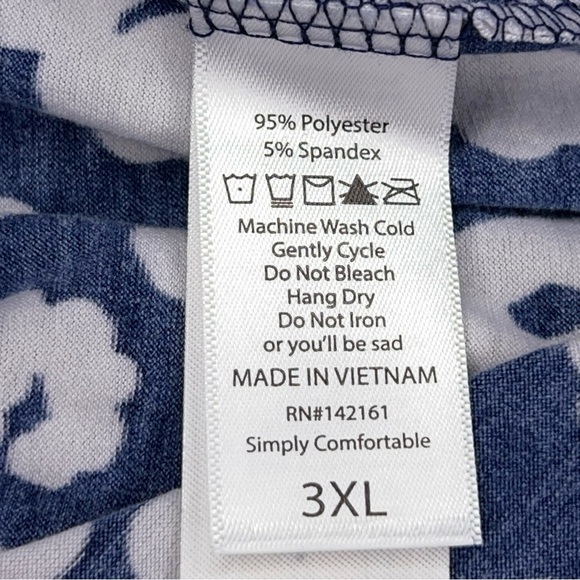 NEW 3XL Lularoe Amber Hoodie Blue White Floral Leopard Print Casual Comfortable - Picture 10 of 15